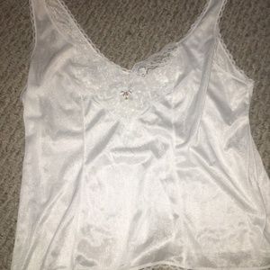 Lace white womens, flower undershirt